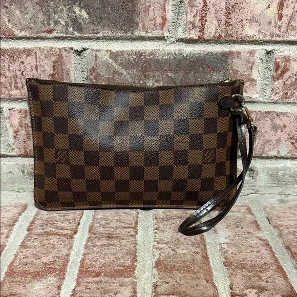 Louis Vuitton Damier Ebene neverfull pouch wristlet SD4157 - Picture 2 of 11